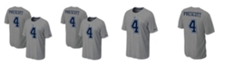 Nike Men's Dak Prescott Heathered Gray Dallas Cowboys Player Pride Name Number T-shirt